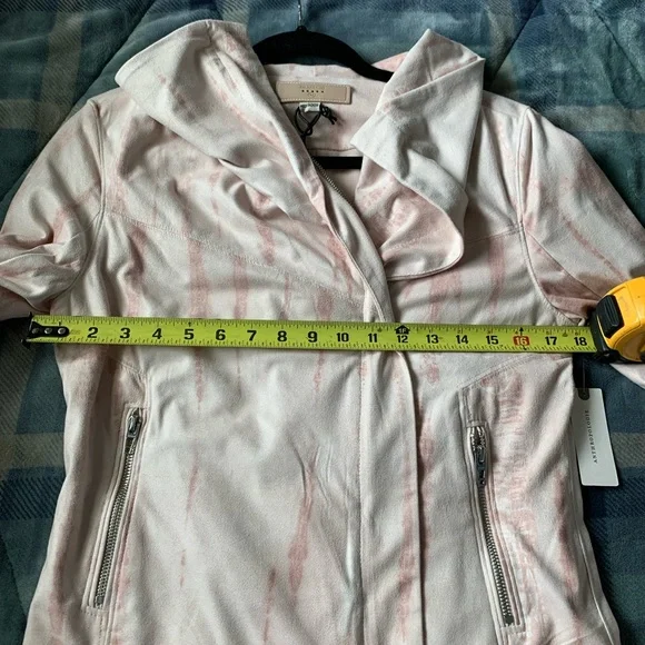BLANKNYC Faux Suede pink waterfall jacket NWT from Anthropologie Size Medium - Picture 10 of 12